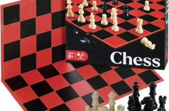 HI-Q Classic Chess Board Game – Educational Strategy Set for Kids, Adults & Beginners – Standard Style Pieces with Folding Board – Family Game Night