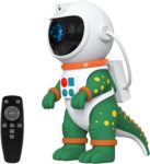 PANAMALAR Dinosaur Astronaut Galaxy Projector with 360° Rotation Remote Control 8 Nebula Effects Timer for Kids Bedroom Christmas Party