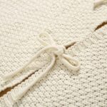 Sattiyrch Knit Christmas Tree Skirt,Luxury Cable Knitted Thick Rustic Xmas Tree Decoration