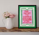 EVPYXFUT Funny Bathroom wall art Aesthetics art Poster One Entry to Shower Karaoke Print Canvas Cartoon Paintings Trendy Green Cute Pictures Wall Decor For Home dorm apartment Unframed
