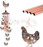 for Women Chicken Wind Chimes for Outside, 35” Metal Chicken WindChimes Gifts for Women/Men, Decoration for Outdoor, Home, Garden, Patio, Backyard