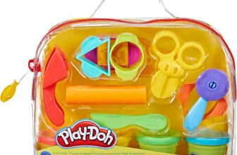 Play-Doh Starter Set 9-Piece Kit with Storage Tote & 4 Modeling Compound Cans Arts and Crafts for Kids Back to School Classroom Supplies Preschool Toys Ages 3+