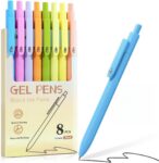 Vitoler Pens,8 pcs Fine Point Gel Pens,0.5mm Quick Dry Black Ink Gel Pen, Smooth Writing Pen for Office Desk Accessories,Office School Supplies