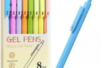 Vitoler Pens,8 pcs Fine Point Gel Pens,0.5mm Quick Dry Black Ink Gel Pen, Smooth Writing Pen for Office Desk Accessories,Office School Supplies