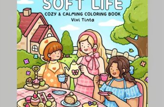 ViviTinta Soft Life Cozy & Calming Coloring Book for Adults and Teens Girl Theme 40 Pages with Blank Space for Personal Touch Gift for Friends