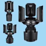 Car Cup Holder Expander Adapter (Adjustable) This Hill All Purpose Cup Holder Expander for Car with Rubber Fits Less Than 5.51″ Large Bottles & Mugs & Foods & Drinks