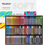 MEEDEN Soft Oil Pastels Set: 72 Vibrant Colors Oil Pastels for Artists Beginners Adults – Smooth Oil Pastel Crayons for Art Supplies, Painting, Drawing, Blending, Layering, Shading