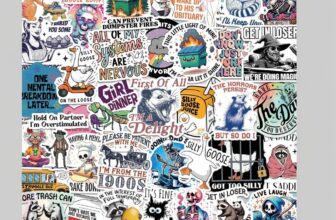 200 PCS Funny Holographic Stickers for Adults Waterproof Vinyl Sarcastic Meme Decals for Laptop Water Bottle Phone Kindle Journal Scrapbook Bumper Skateboard Luggage No Repeats