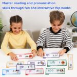 30 Read and Rhyme Flip Books for Kids, Word Family Phonics Flash Cards for Toddlers, Kindergarten & Homeschool Preschool Learning Activities, Sight Words Games for Ages 3+