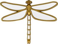 Decorative Golden Dragonfly Wall Mirror, Plastic Frame with Mirrored Wings (12.4 x 9.3 inches)