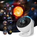 Galaxy Projector Pro for Bedroom 13 in 1 Planetarium Star Projector with Solar System & Constellation Night Light for Ceiling 360° Rotating with Timer Adjustable Knob Kids Adults Room Decor