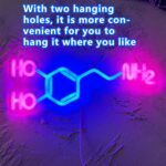 Dopamine Molecule Neon Sign Dimmable LED Light Up Wall Decor Science Chemistry Structure Art Aesthetic Happy Hormone Sign for Lab, Office, Classroom Graduation Christmas Gift(16.3 * 6.5in)