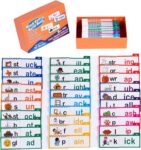 30 Word Family Build Book & Read and Rhyme Flip Book – Phonics & Sight Words Flash Cards for Preschool/Kindergarten, Fun Learning Tools for Classroom Homeschool to Master Early Reading
