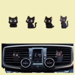 Cute Car Air Freshener Clips,Cute Black Cat Car Vent Clip,Car Vent Decoration Accessories,Auto Air Conditioner Clip,Automotive Interior Decoration Gifts for Men/Women