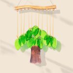 Glass Wind Chimes,Stained Glass Window Hangings Sun Catcher for Outdoor, Home&Garden Decor,House Warming Birthday Gifts for Women,Mom,Unisex