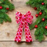 TUDACVTE Valentine’s Day Bow Large Wreath Bow Red Pink Love Heart Valentine’s Decorations Gift Bow Holiday Ornaments for Valentine’s Day Wreath Door Tree Topper Bow Indoor Outdoor Party Decorations