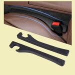 Car Seat Gap Filler 2 Pack, Universal Fit PU Leather Car Seat Gap Plug to Fill The Gap Between Seat and Console, Car Seat Crevice Blocker Stop Things from Dropping