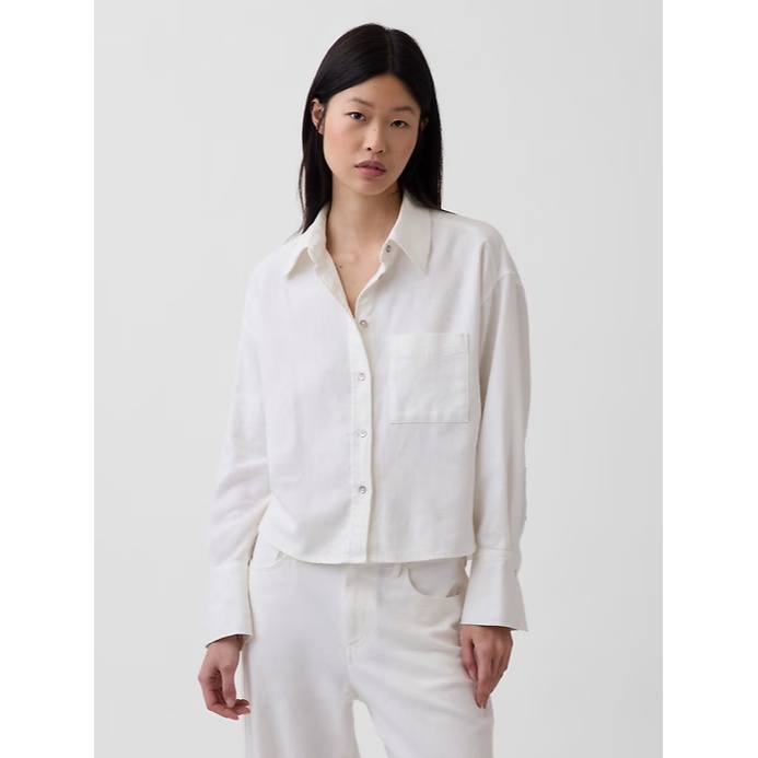 Linen-Cotton Oversized Shirt