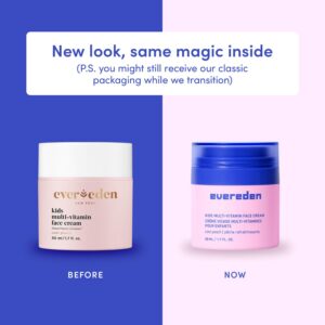 Evereden – Kids & Teen Multi-Vitamin Face Cream with Vitamin E, B3, B5 (Niacinamide) & Squalane