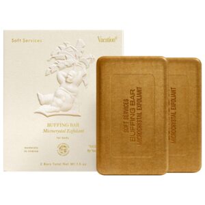 Soft Services – Soft Services x Vacation? ? “VACATION” Buffing Bar Exfoliating Body Bar (2-pack) with Coconut, Pineapple & Solar Notes