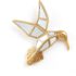 Decorative Butterfly Wall Mirror with Gold Plastic Frame (9.8 x 6.3 inch)