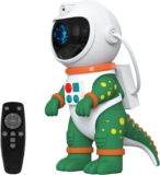 PANAMALAR Dinosaur Astronaut Galaxy Projector with 360° Rotation Remote Control 8 Nebula Effects Timer for Kids Bedroom Christmas Party