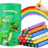 M&G Stocking Stuffers,12 PCS Twist Gel Crayons for artists,Non-Toxic Crayon Set for Glass and Paper with Clear Plastic Crayon Case, Holiday & Christmas Gift