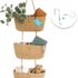 Over The Door Hanging Baskets 3 Tier Woven Wall Mounted, Cotton 3 Tier Woven Wall Mounted for Organizing Detachable Boho Organize for Kitchen, Bedroom, Living Room, Bathroom (Khaki)
