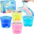 LAWOHO 6-Pack Snow Slime Kit for Kids – Butter Clear Water Cloud Slimes, Fluffy Slime Making Kit with Christmas Charms & Add-ins, Perfect for Girls & Boys Birthday, Christmas, Easter Gifts