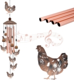 for Women Chicken Wind Chimes for Outside, 35” Metal Chicken WindChimes Gifts for Women/Men, Decoration for Outdoor, Home, Garden, Patio, Backyard