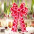 AKEROCK Valentines Decorations Red Glittery Heart Shaped Wooden Hanging Sign for Home, Wall, Door Hanger Decor