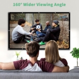 Taotique 4K Movie Projector Screen 100 inch 16:9 HD Foldable Portable Anti-Crease Indoor Outdoor 160° Viewing Angle for Home Party Office Classroom