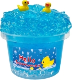 Charming Blue Crunchy Fishbowl Bead Slime Super Soft Non-Sticky Cool Touch Texture Great for Kids Birthday Gifts Party Favors Christmas Stocking Stuffers Foil Material