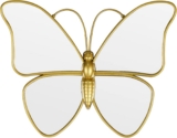 Decorative Butterfly Wall Mirror with Gold Plastic Frame (12.2 x 9.8 inch)