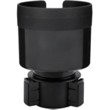 Car Cup Holder Expander with Adjustable Base, Fits Large Bottles 3.4 to 3.8 in Diameter, Securely Holds Yeti, Hydro Flask and More, Black
