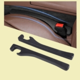 Car Seat Gap Filler 2 Pack, Universal Fit PU Leather Car Seat Gap Plug to Fill The Gap Between Seat and Console, Car Seat Crevice Blocker Stop Things from Dropping